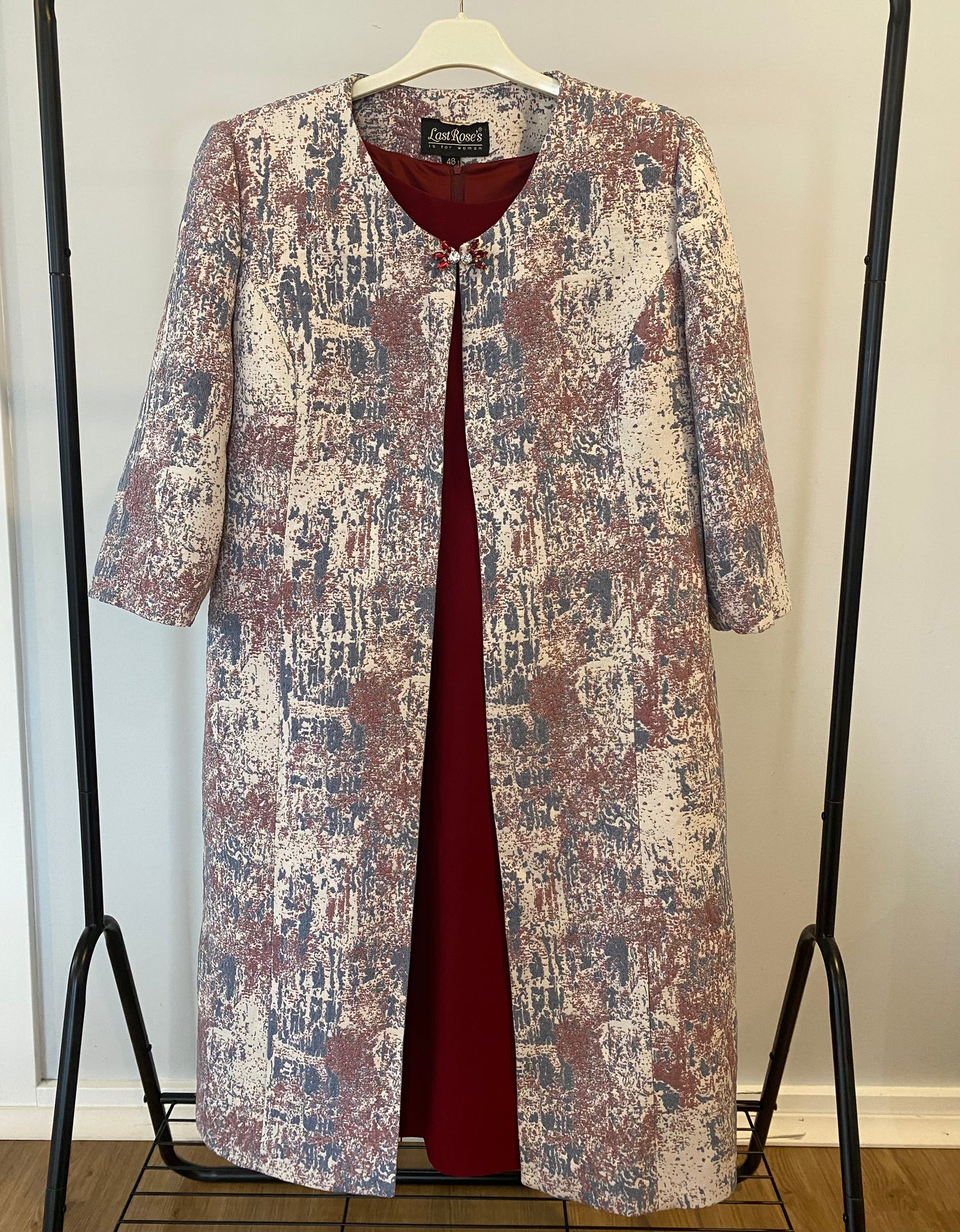 2 piece burgundy outfit