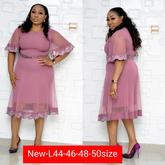 Ladies pink special occassion dress